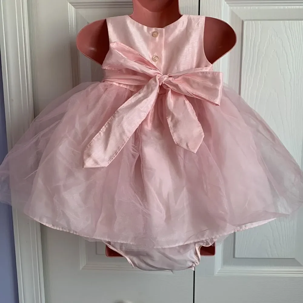 Fashion Baby Girls Sleeveless Formal Special Occasion Dress 2-pc Set 12 mos